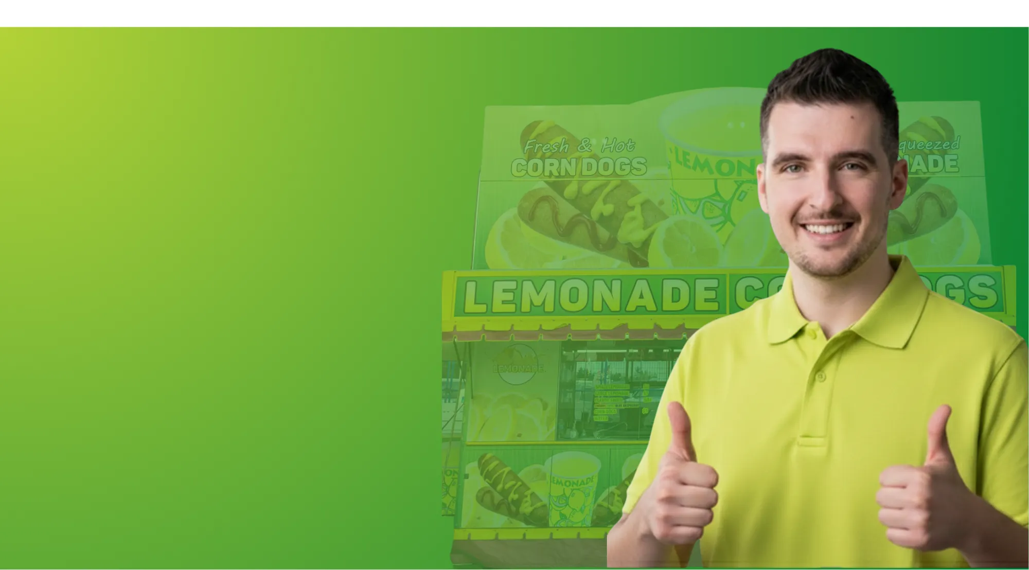 Concession stand booth at an outdoor fair event